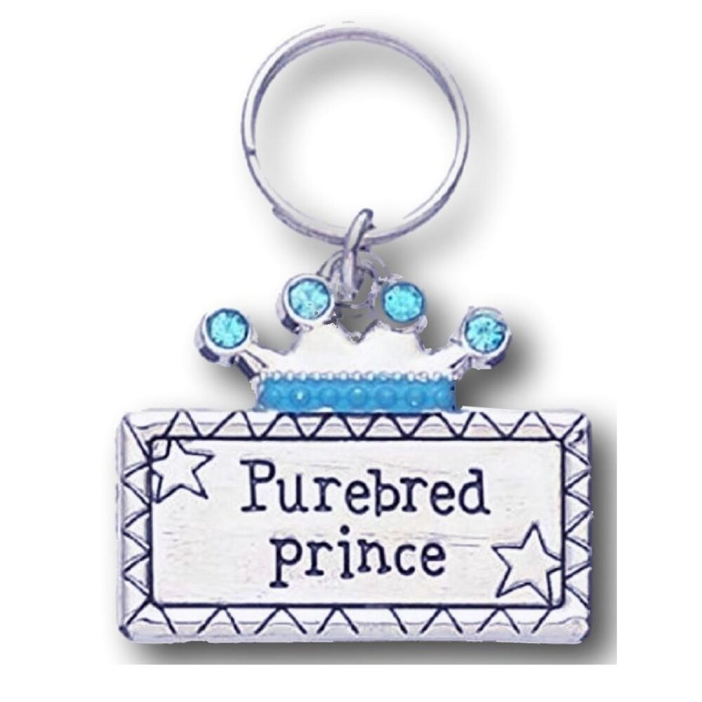 "Purebred Prince" Dog Charm, Collar Tag